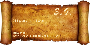 Sipos Izidor névjegykártya